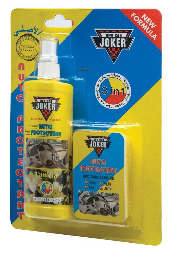 Поліроль для панелей авто Joker 250ml Vanilla+ губка Поліроль Пластика Джокер Ваніль