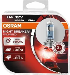 Автолампи OSRAM 64193NBU NightBreakerUnlimited +110% H4 60/55W 12V