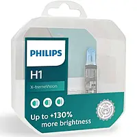 Галогенні лампи PHILIPS X-treme Vision +130% цоколь H1