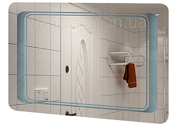 Дзеркало ЮВВІС у ванну кімнату з LED-підсвіткою СЕНАТОР ДУЕТ 80 см