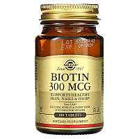 Биотин Solgar Biotin 300 мкг 100 таблеток