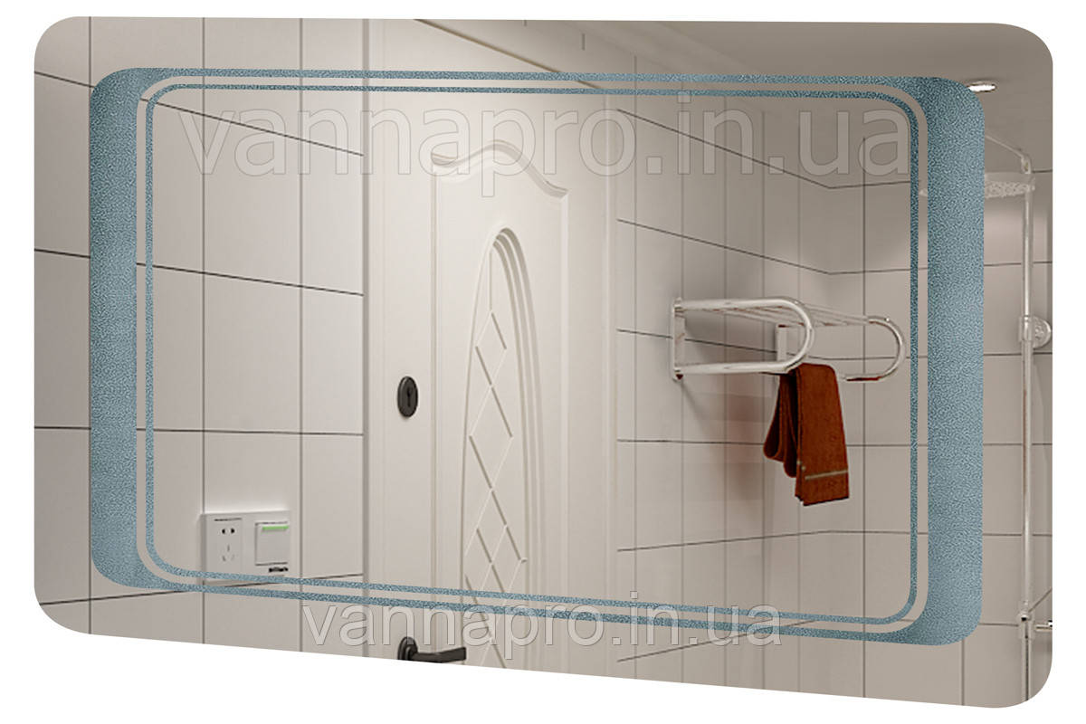 Дзеркало ЮВВІС у ванну кімнату з LED-підсвіткою СЕНАТОР ДУЕТ 90 см