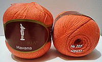 Нитки пряжа для вязания чистая австралийская шерсть HAVANA Victoria Виктория Гавана № 207 - коралл