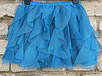 1, Пышная нарядная бирюзовая фатиновая юбочка на девочку Крейзи8 Crazy8 Размер 4Т Рост 99-107 см