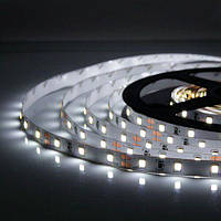 Світлодіодна стрічка холодна біла LED з клейкою основою 8мм 4,8W/м 60 LED/м IP20 ST-12-2835-60-CW-20-V2 Biom