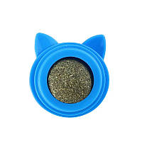 Кошачья мята шарик - лизун игрушка для котов Вкусняшка CatNip синий