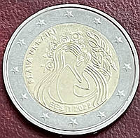Монета Эстонии 2 евро 2022 г. Слава Украине