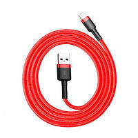 Кабель для зарядки Lightning Apple iphone BASEUS Cafule Cable 200см |1.5A| Красный CALKLF-C09