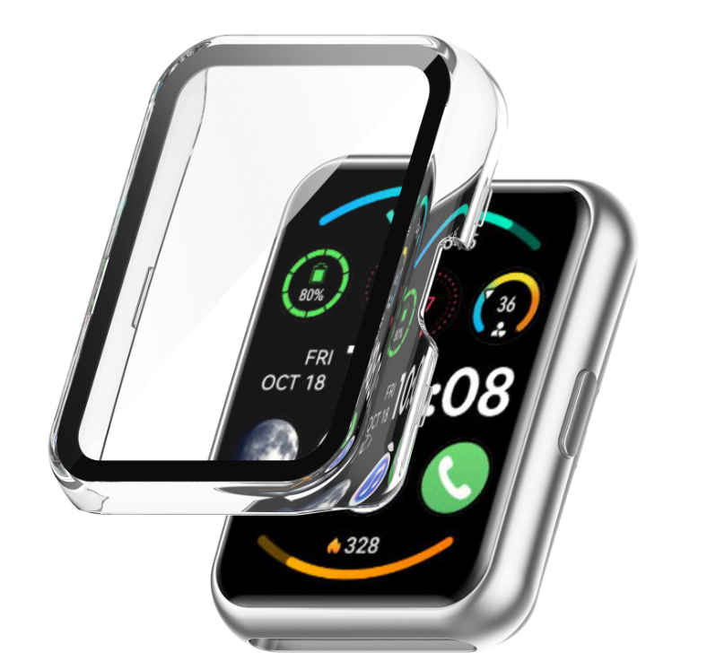 Чохол-накладка DK для Huawei Watch Fit 2 | Пластик Gloss Стекло Full Cover (clear), фото 1