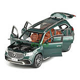 Іграшка машинка Mercedes GLS63 джип моделька дитяча металева 21 см Зелений (59937), фото 3