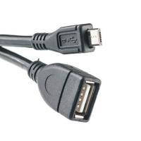 Кабель USB OTG; разъем1: USB OTG тип А розетка; разъем2: USB mini тип B вилка; длина: 0,1 м