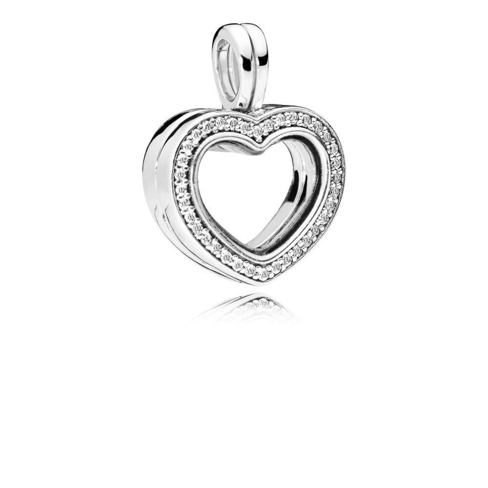Срібний шарм-медальйон Pandora Серце 797248CZ