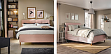 М'яке ліжко з ящиками IDANÄS блідо-рожевий,140х200 см, фото 4
