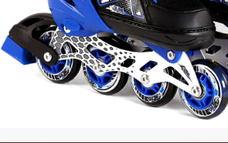 Ролики розсувні для хлопчика 65988-М Best Roller, розмір 34-37 PU колеса, сині, фото 6