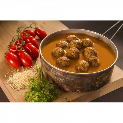 Туристична страва: Тефтелі з яловичини з підливкою Adventure Menu Meatballs with basmati and tomato sauce, фото 3