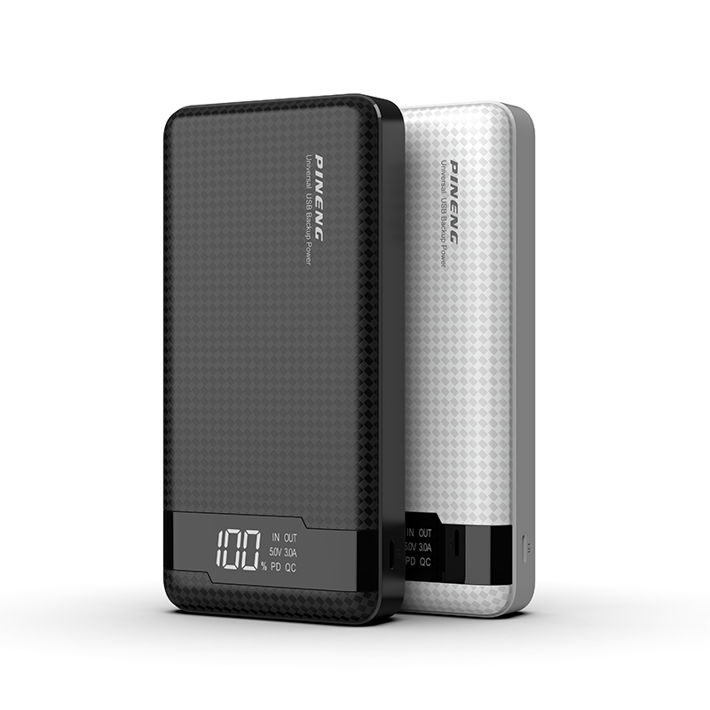 УМБ Павербанк Зовнішній акумулятор Pineng PN-861 Power Bank 20000 mAh чорний