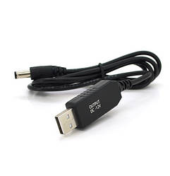 Кабель інжектор живлення 12 V USB — DC (5.5/2.5) для роутера від повербанка