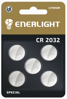 Батарейка ENERLIGHT CR2032 3V BL5 LITHIUM