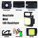 Міні ліхтарик брелок з карабіном, Акумуляторний LED ліхтарик, USB, Type-C 500, фото 5