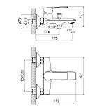 Набір змішувачів KIT 30093 Imprese (4 в 1), змішувач для умивальника, змішувач для ванни, душовий гарнітур, фото 5