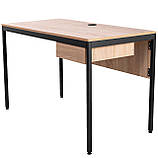 Письмовий стіл Осло з шухлядою 1187х600х750 мм чорний графіт дуб-сонома, фото 5