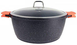 Каструля з антипригарним покриттям Bohmann BH 7350-28 MRB з подвійним дном з литого алюмінію каструля з кришкою