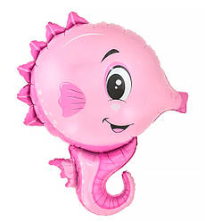 Повітряна кулька "Морський коник", розмір - 78*58 см., колір - рожевий