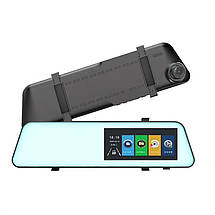 Автомобільний відеореєстратор-дзеркало L-1039TP LCD 5.5" сенсорний 2 камери 1080P Full HD чорний, фото 5
