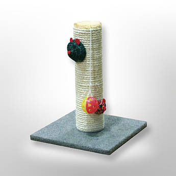 Кігтеточка, дряпка для кота стовпчик з іграшкою, CROCI Batik 27х27х35см*