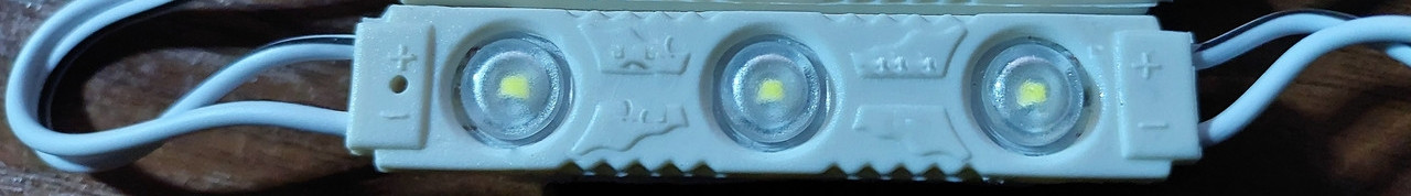 Світлодіодний модуль DC12V 3x2835 1,5W яскравий білий, фото 1