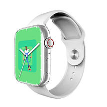 Розумний смарт годинник Smart watch GS7 PRO MAX з мікрофоном з дзвінком Шагомер Пульсометр Лічильник калорій Сріблястий, фото 5