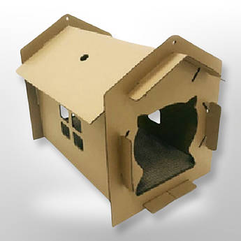 Кігтеточка, дряпка для кота гофрований картон, 42x35x50см CROCI Villa mono, (ціна за 1шт)