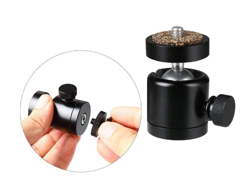 Шарнір поворотний / Кріплення для кільцевих ламп і штативів / Штативна головка з різьбленням 1/4 і 3/8, фото 1