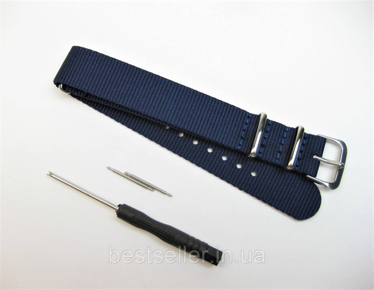 Нейлоновий ремінець NATO NAVY BLUE 20 mm
