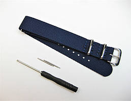 Нейлоновий ремінець NATO NAVY BLUE 20 mm