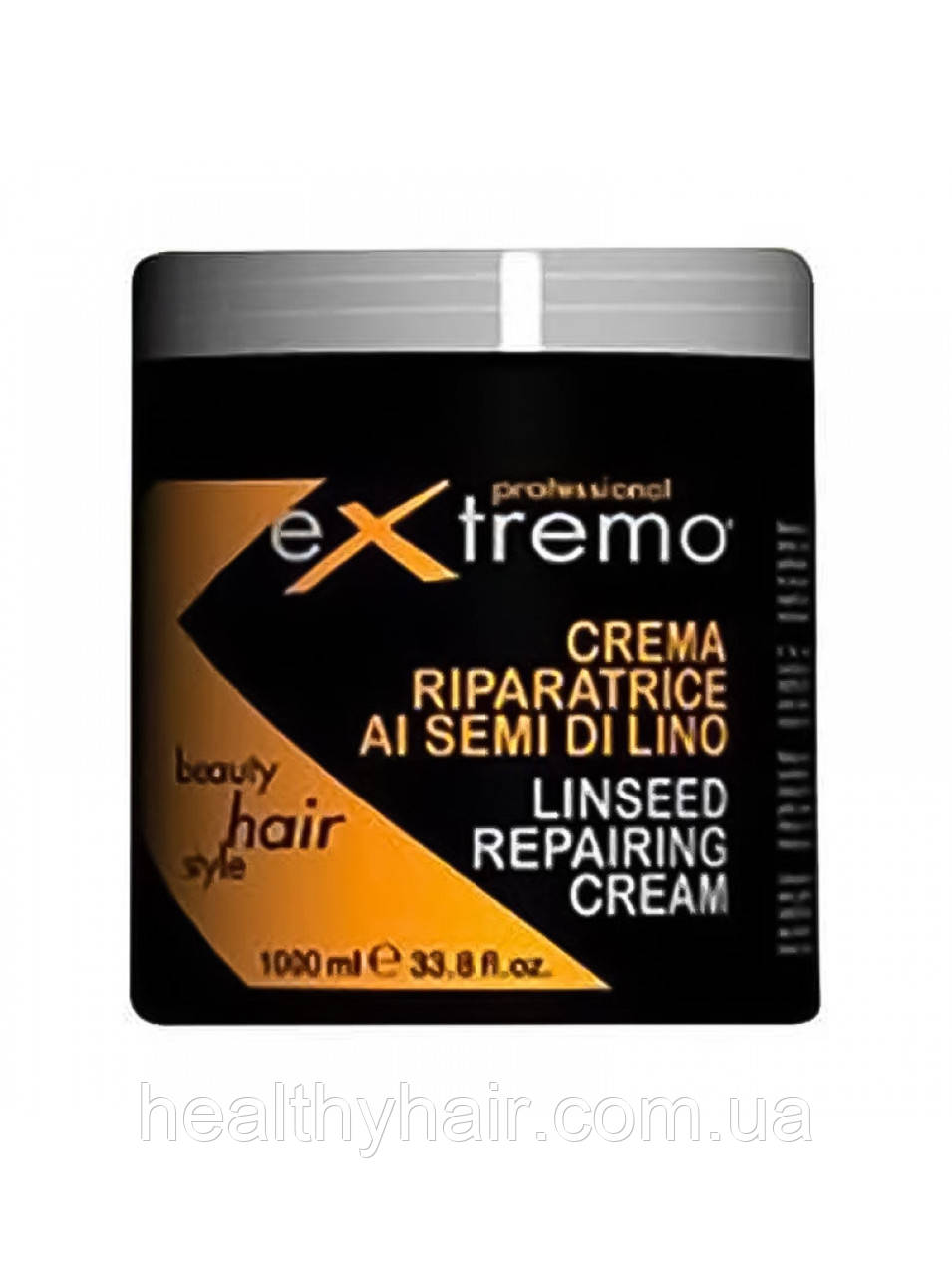 Відновлююча маска для волосся з лляною олією Extremo Linseed Repairing Cream, 1000 мл