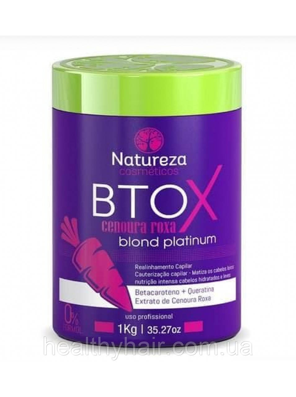 Ботекс для волосся Natureza Btox Cenoura Roxa Blond Platinum, 1000 мл