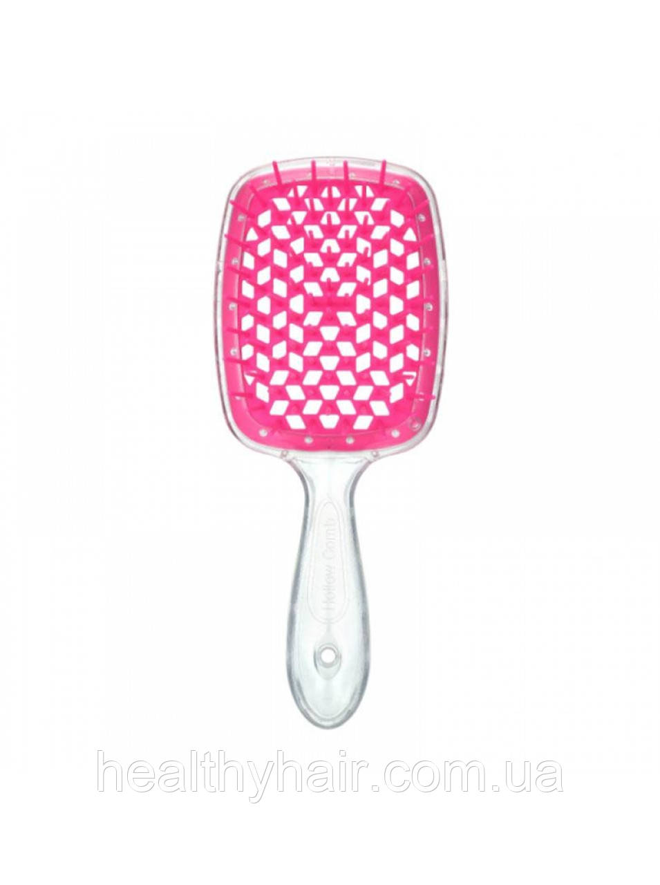 Janeke  Продувна широка щітка для укладання волосся та сушки феном Superbrush (біла із вишневими зубчиками)