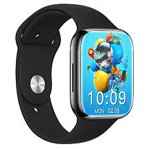 Розумний смарт годинник Smart watch GS7 PRO MAX з мікрофоном з дзвінком Шагомер Пульсометр Лічильник калорій Чорний, фото 3