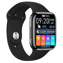 Розумний смарт годинник Smart watch GS7 PRO MAX з мікрофоном з дзвінком Шагомер Пульсометр Лічильник калорій Чорний, фото 5
