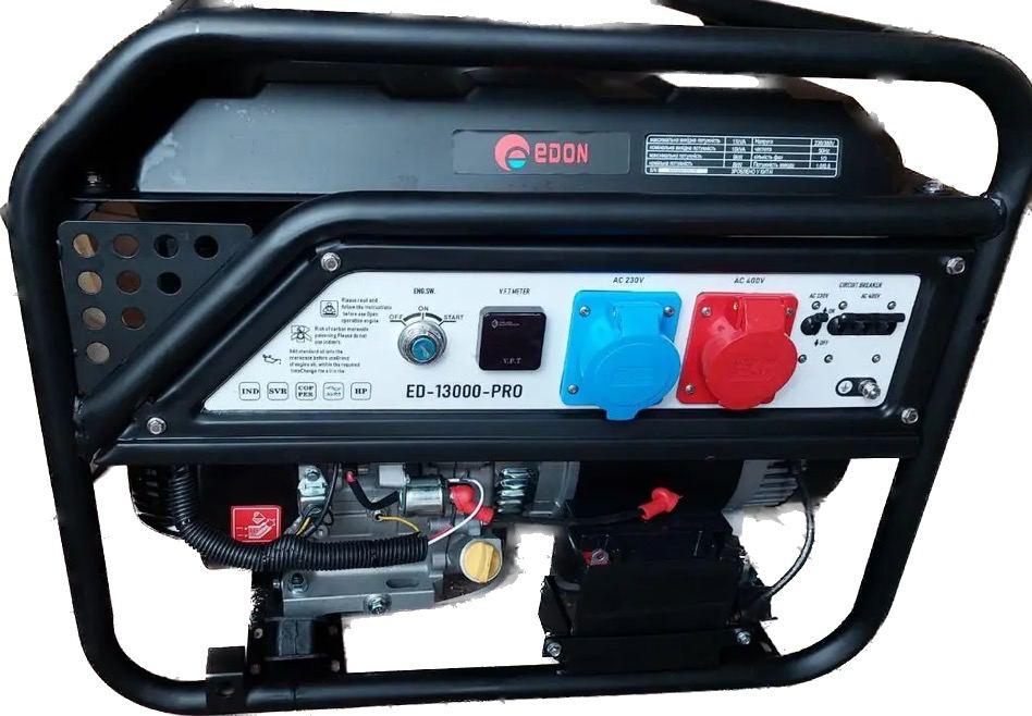 Генератор бензиновий трифазний мідний Edon ED-13000 PRO