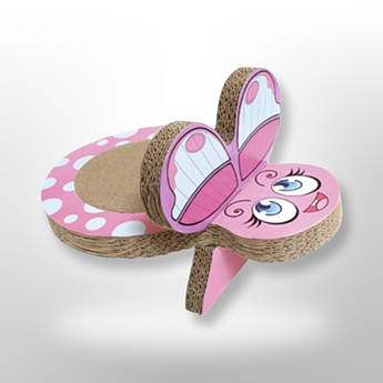 Кігтеточка,дряпка для кота Метелик, гофрований картон, CROCI 25x38x20 см