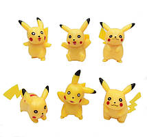 Набір фігурок Покемон Пікачу 6 шт., 3-3.5 см