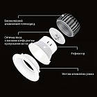 Розумний світильник Mi-light стельовий, врізний, точковий 6 Вт, 110-220 В, RGB+2700-6500К, RF 2,4 GHz Wi-Fi, фото 10