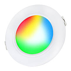Розумний світильник Mi-light врізний, точковий, White 6 Вт, 110-220 В, RGB+2700-6500К, RF 2,4 GHz Wi-Fi FUT068
