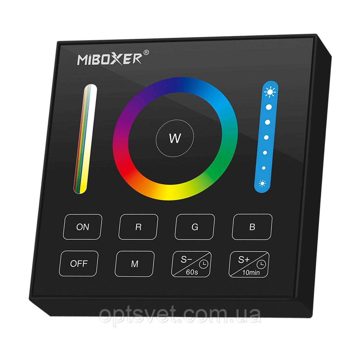 Панель керування Mi-light RGB/RGBW/CCT Touch контролер 2,4G RF 1 зона Black B0-B (BL0-B)