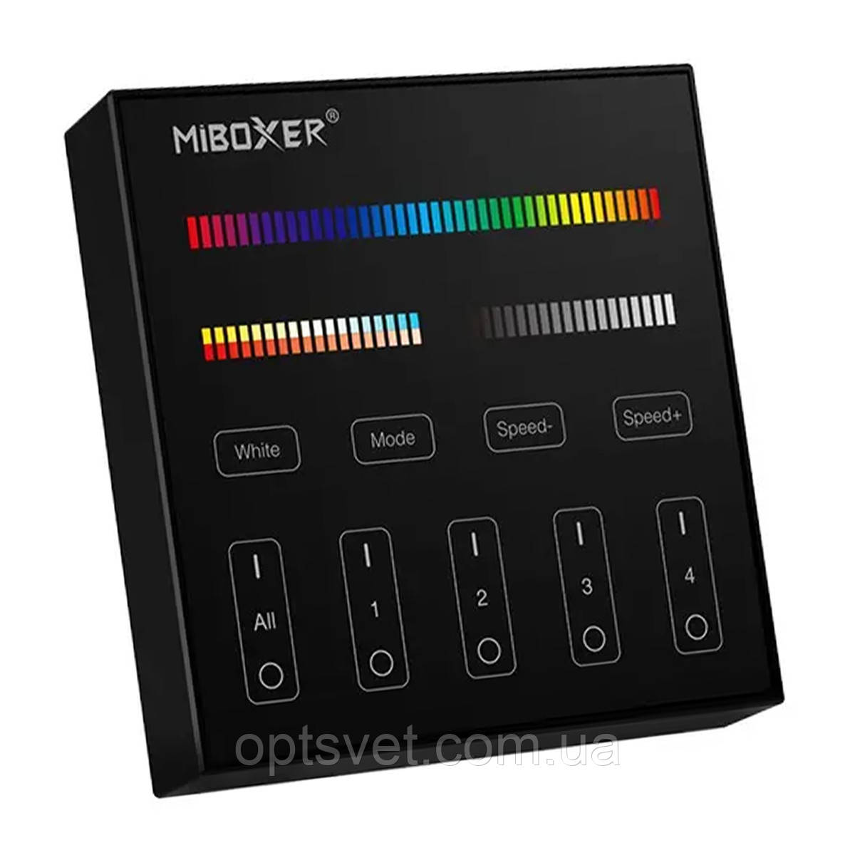 Панель керування Mi-light RGB/RGBW/CCT Touch контролер 2,4G RF 4 зони Black B4-В (BL4B)