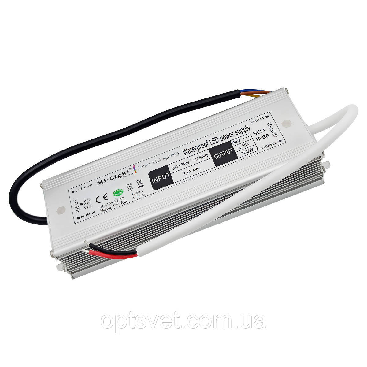 Блок живлення Mi-light для LED стрічки Slim DC24 150 W 200-240 V IP66 (MI-24150D1691), фото 1