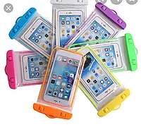 Чехол для телефона Водонепроницаемый (голубой, оранжевый, розовый, желтый) Акабокс для телефона mm
