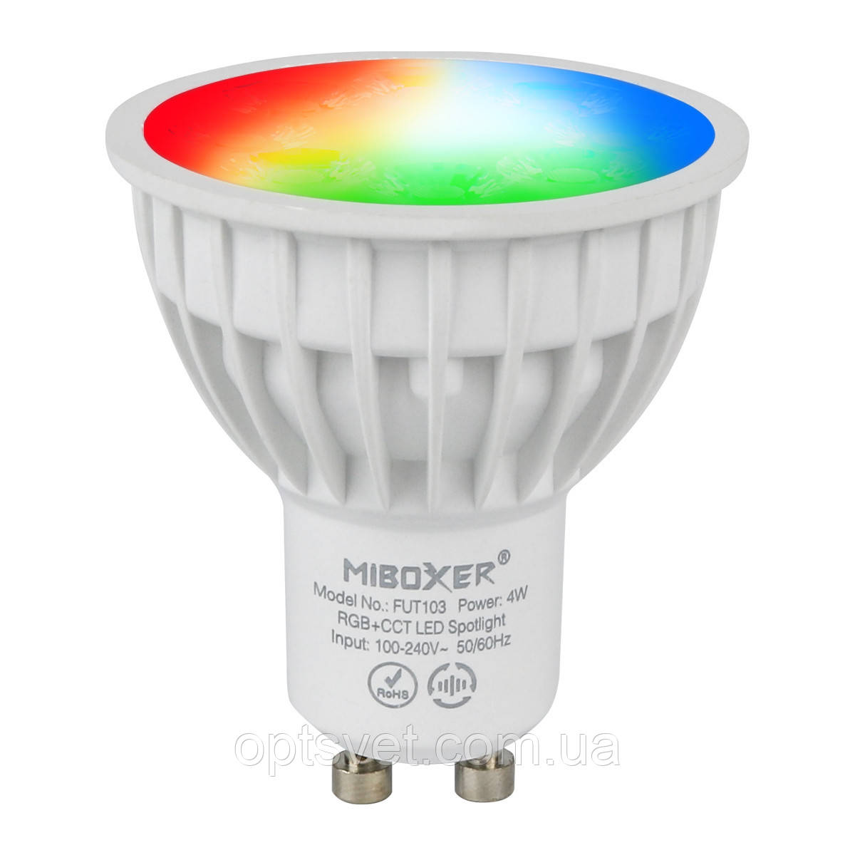 Лампа світлодіодна Mi-light MR16 4W GU10 2700-6500K+ RGB DIM 220V (LL103-RGB+CCT)